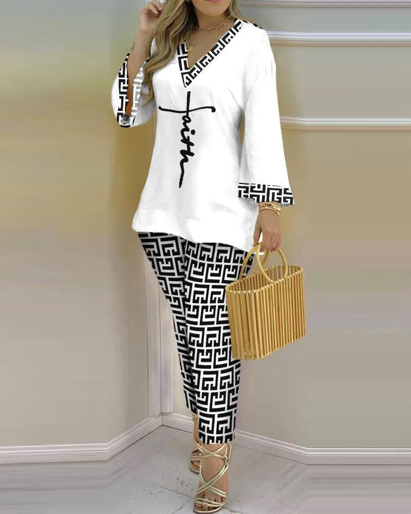 Znbbw Independent Station New Spring / Summer 2024 Print Fashion 2-Piece Set