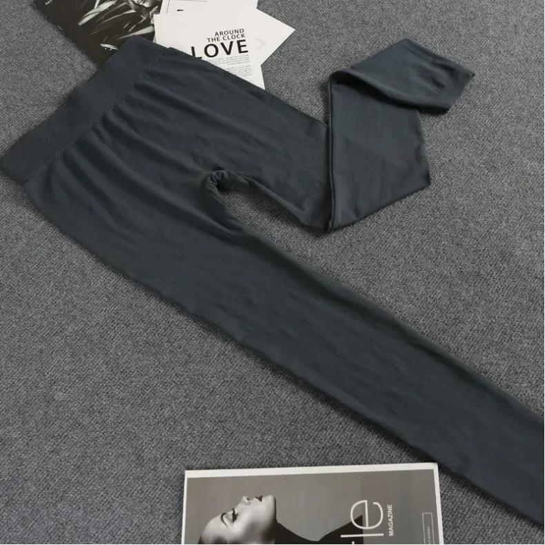 Znbbw Style Brushed Pants Bottoming Trousers Thin Solid Color Skinny Tight Yoga Pants