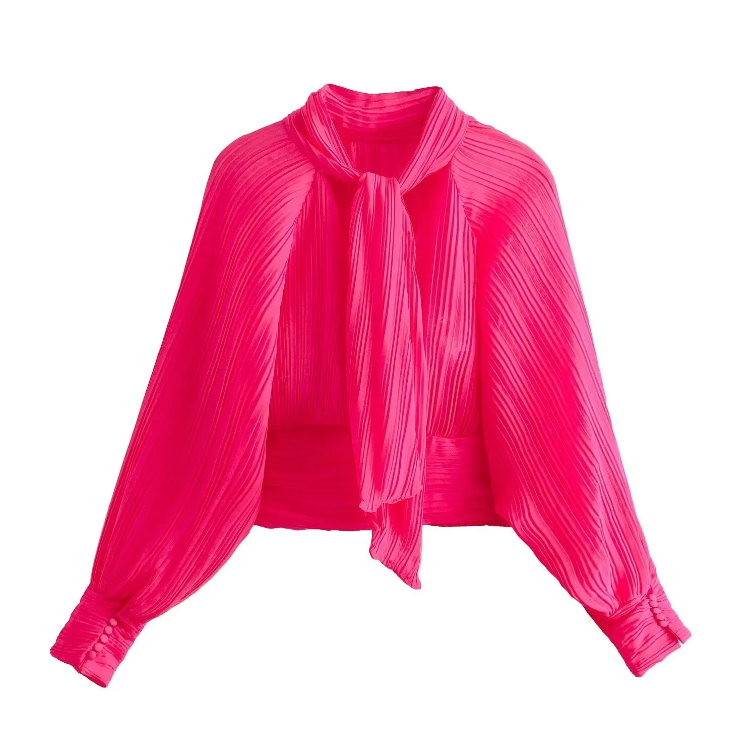 Znbbw New Bow Bow Pleated Solid Color Fashion Shirt 7969225 712