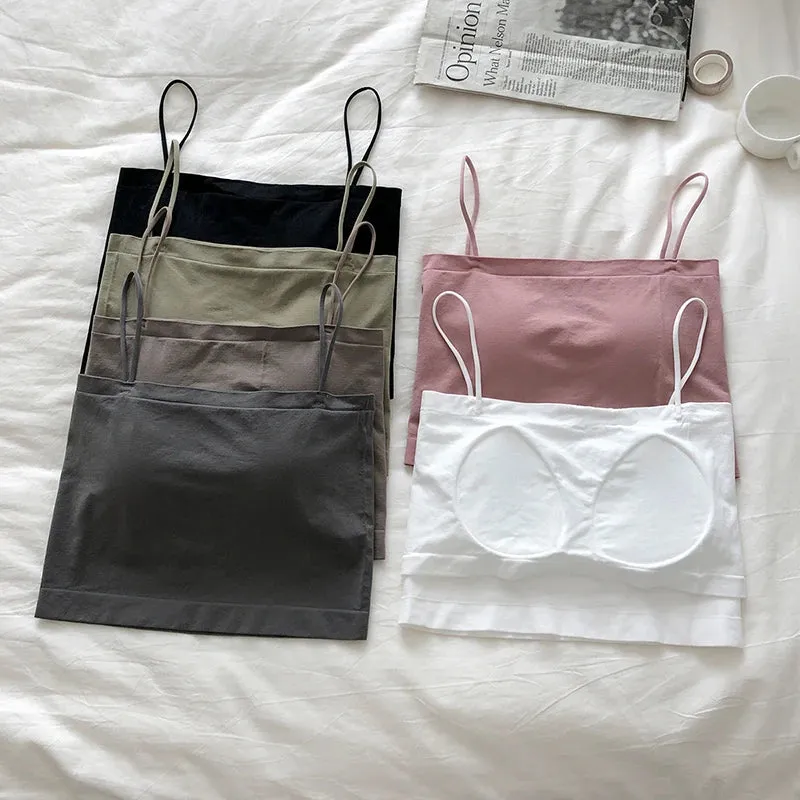 Znbbw Summer Women Sexy Camis Korean Fashion Streetwear Crop Tops Y2K Casual Female All Match Tube Top Tanks New