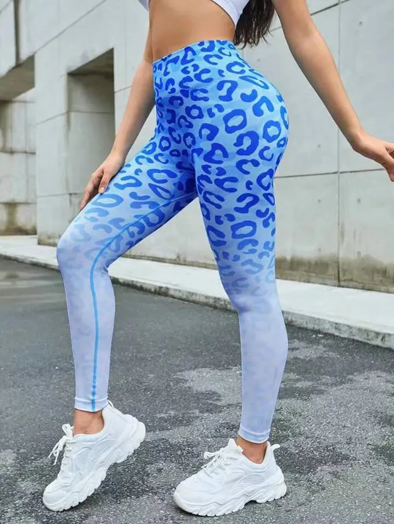 Znbbw Print Seamless Leggings Fitness Women High Waist Sexy Yoga Pants Scrunch Butt Booty Leggins Gym JoggingFemale Clothes