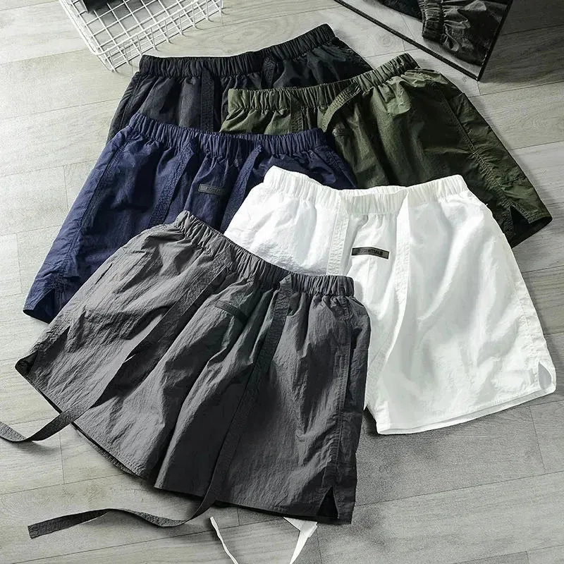 Znbbw Waist Jogging Wide Leg Shorts Women Y2K Korean Loose Streetwear Casual Sports Shorts BF Summer Baggy Drawstring Beach Short