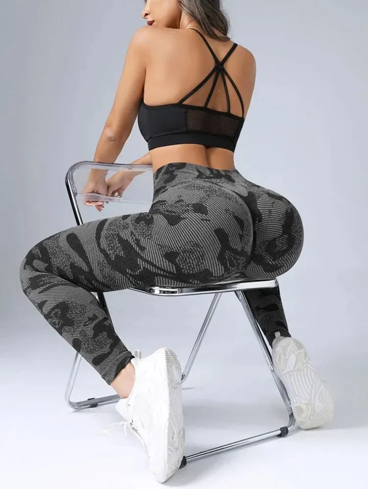 Znbbw Seamless Camouflage Yoga Pants Gym Leggings Push Up Workout Scrunch Pant Sport Women Fitness Sports Tights Woman Sportswear
