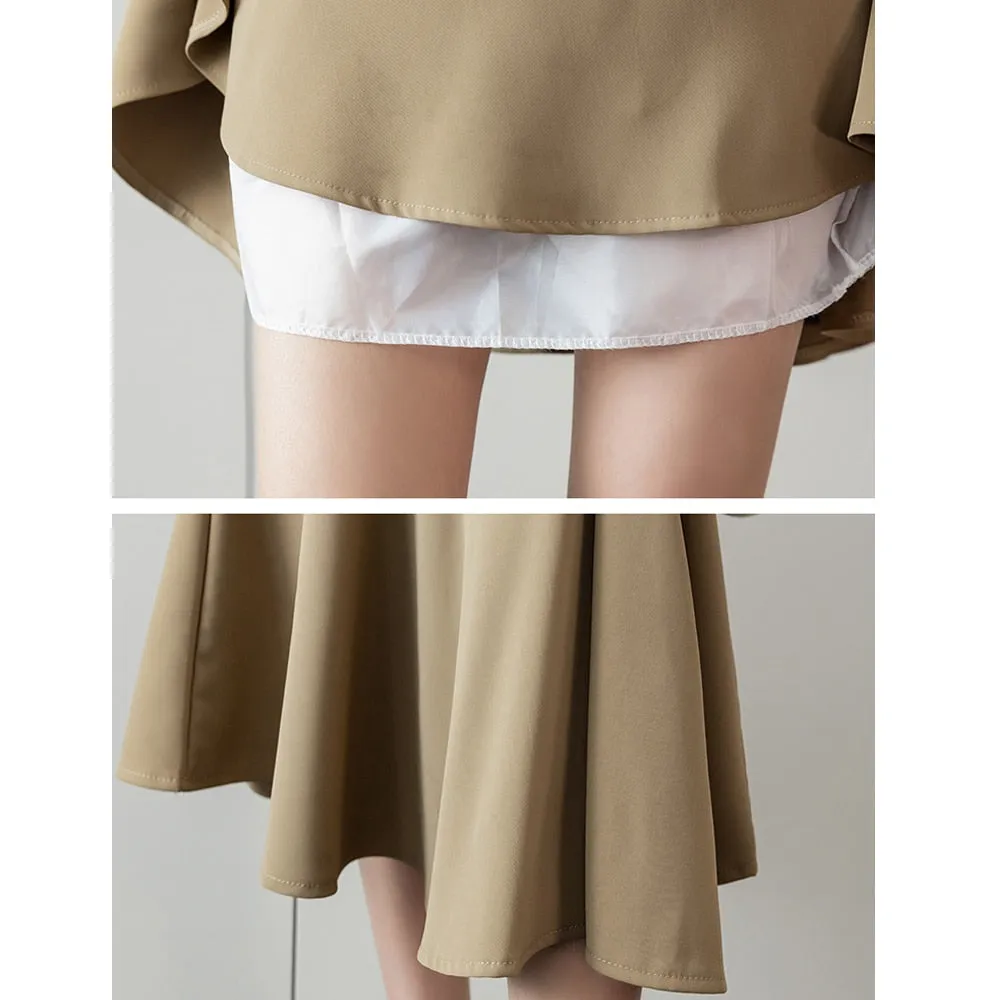 Znbbw New Chic Folds Wrap Hip Mermaid Skirts Women Korean Fashion High Waist Office OL Long Skirts Ladies Casual Party SkirtS