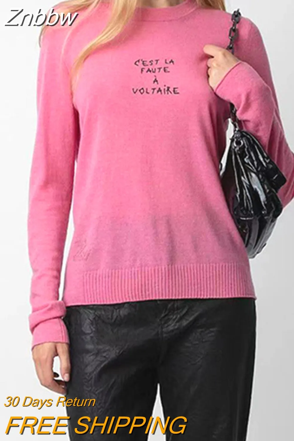 Znbbw Embroidery Thin Sweater 2023 Autumn Clothes Luxury Cashmere Sweaters for Women Fashion Jumpers Tops Pullovers Female