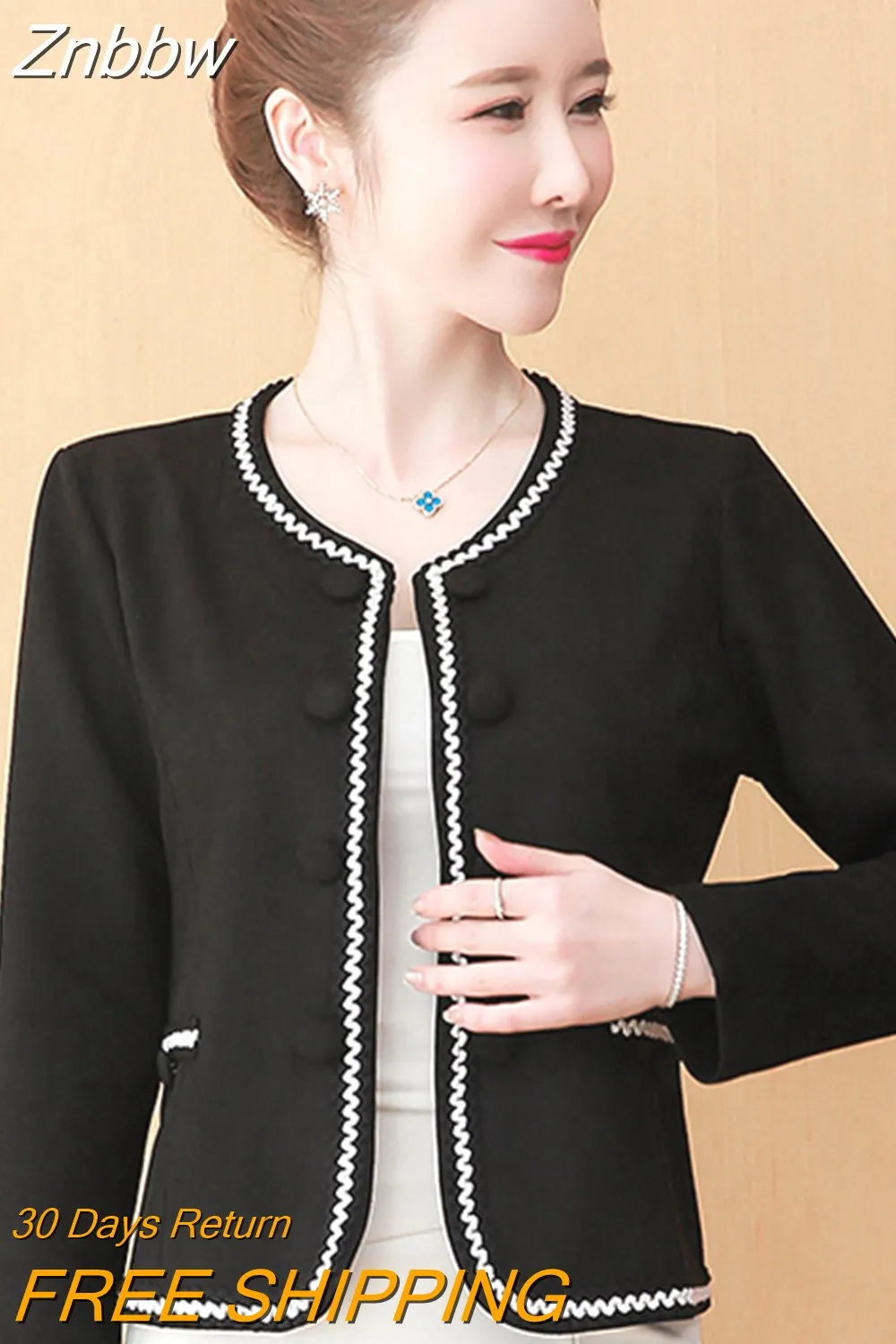 Znbbw Long Sleeve Woman Jacket Cardigan Jacket Coat Women Jackets For Women 2023 Jackets Jacket Women D587