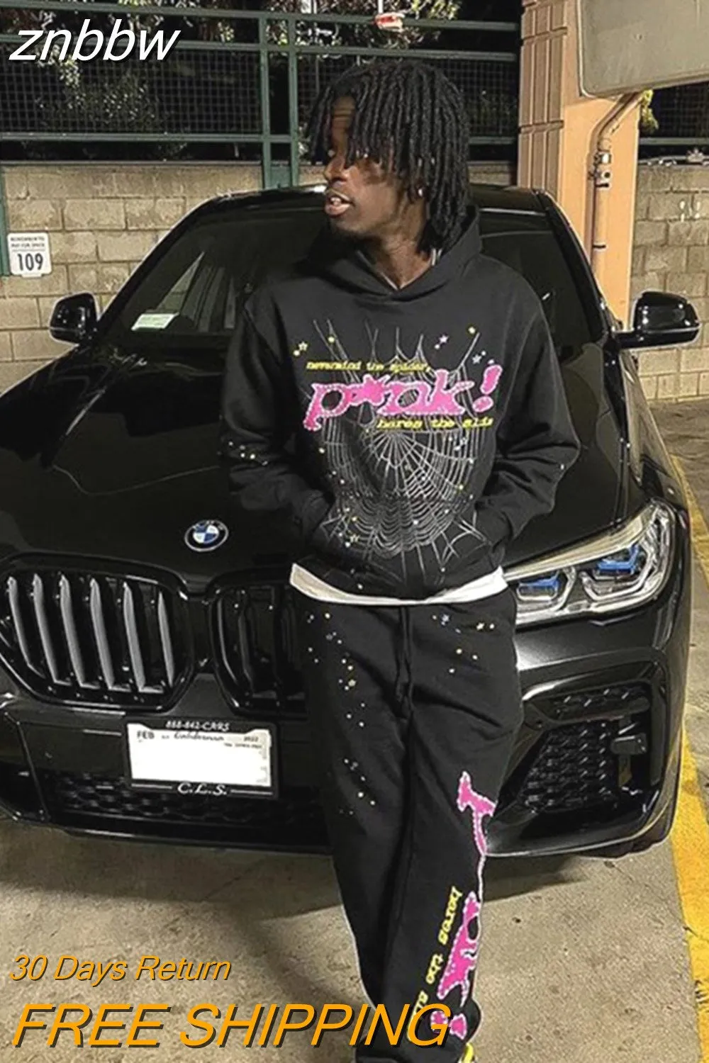 znbbw Autumn Graphic Hoodies Casual Outfit For Women 2023 Long Sleeve Hooded Top Female Black Letter Print Pocket Hoodies 0410